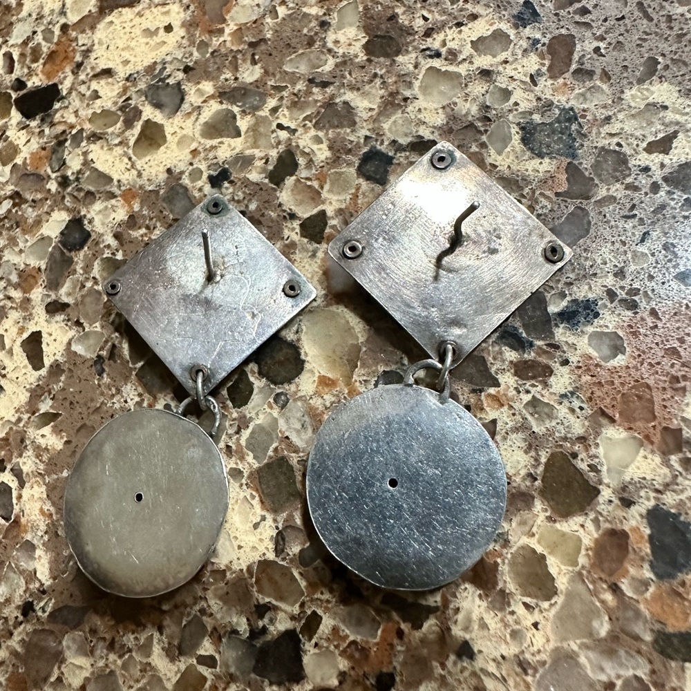 Artisan Crafted Geometric Earrings - image 2